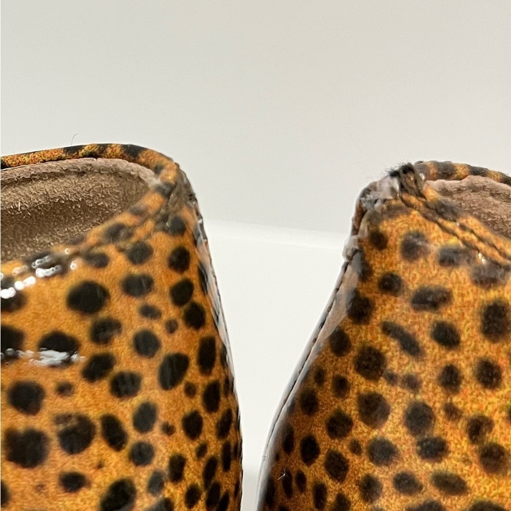 Salvatore Ferraganno Boutique Made in Italy Shiny Cheetah Print flats size 8.5 - Picture 10 of 11